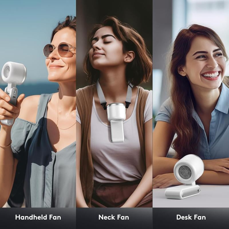 Portable Handheld High Speed Fan,5 Gear Wind, Battery Operated, up to 12 Working Hours, 3 in 1 Hand Fan with Air Turbo Tech Cooling Fan for Outdoor Activities, Travel, Working & Gifts