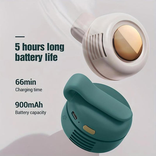 Portable Bladeless Mini Fan with Clip-On Design - 3-Speed Rechargeable Personal Cooling Solution for Outdoor and Indoor Use